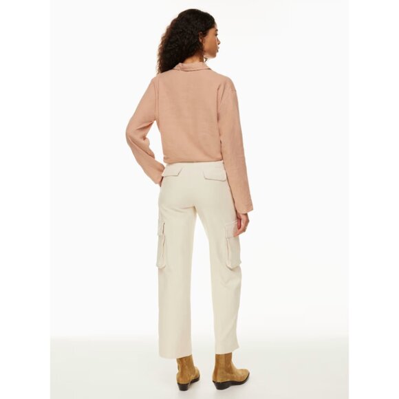 Aritzia Wilfred Free | Aperitif Tie-front Linen Top In Black - Picture 3 of 10